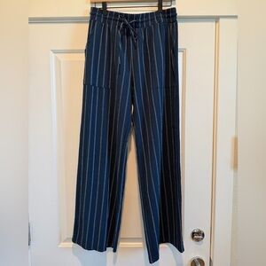 Ruby & Wren Striped Navy Wide Leg Pants
